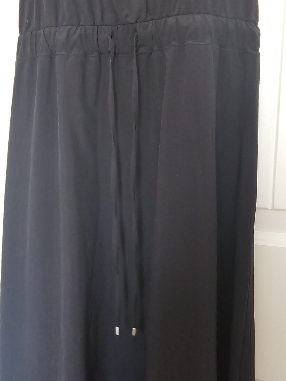 Athleta Black Strappy Back High Low Maxi Dress Size Small Flowy - Picture 5 of 7